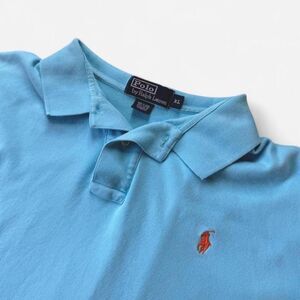 90s tag vintage Yellow Polo Ralph Lauren polo shirt Size XL